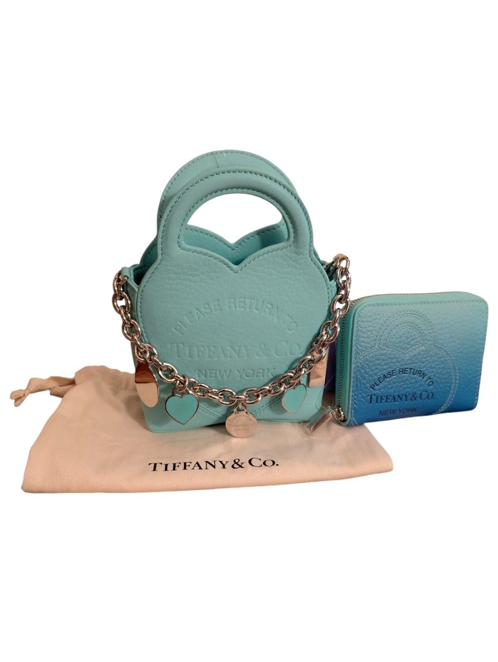 Tiffany & Co Return To Tiffany Mini Charm Tote & Wallet Bundle